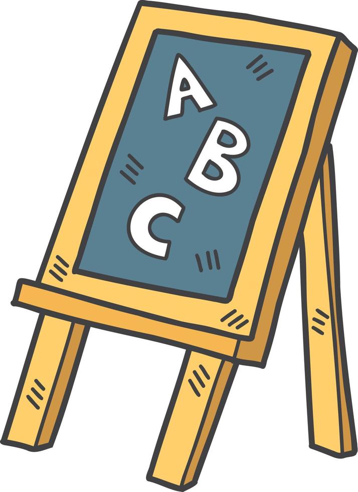 hand- getrokken schoolbord voor kinderen illustratie vector