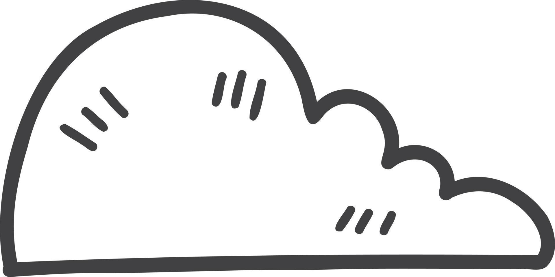 hand- getrokken schattig wolken illustratie vector