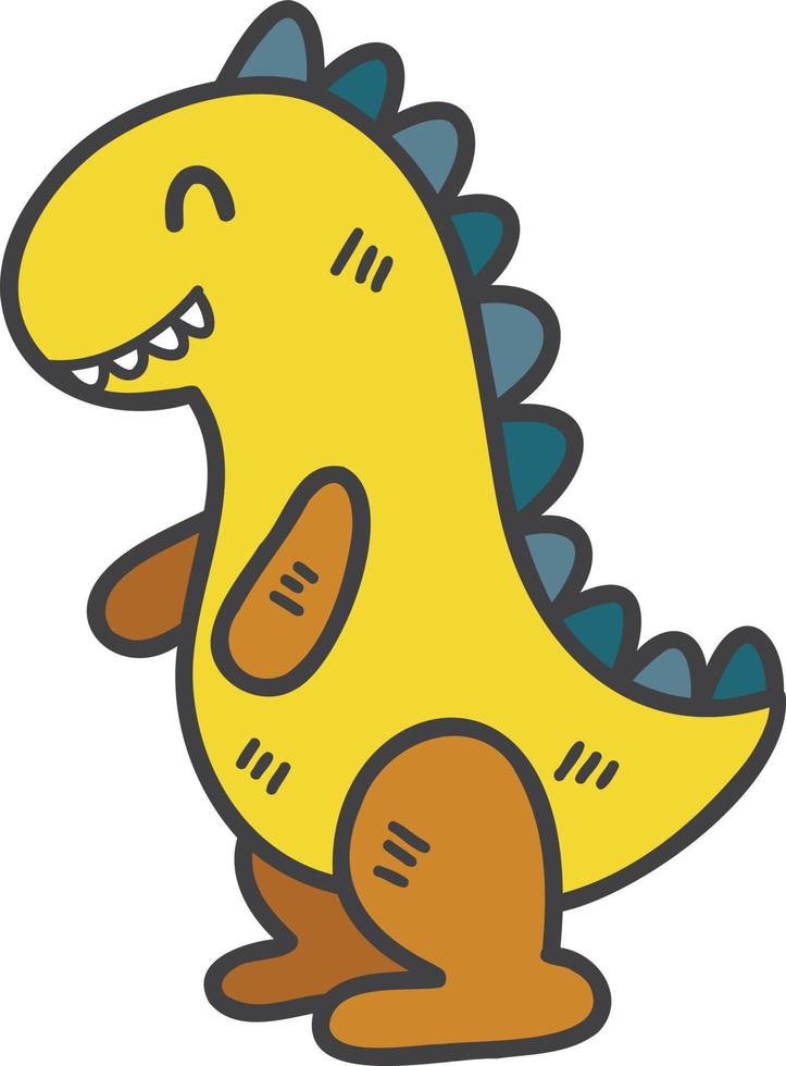 hand- getrokken dinosaurus poppen voor kinderen illustratie vector