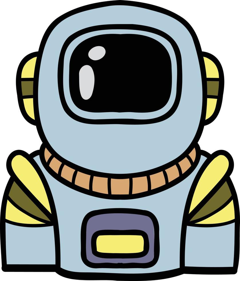 hand- getrokken astronaut hoed illustratie vector