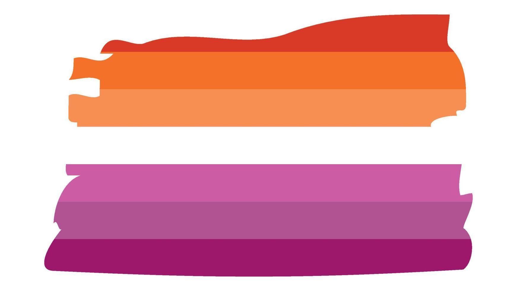lesbienne vlag illustratie. lesbienne trots vlag icoon vector
