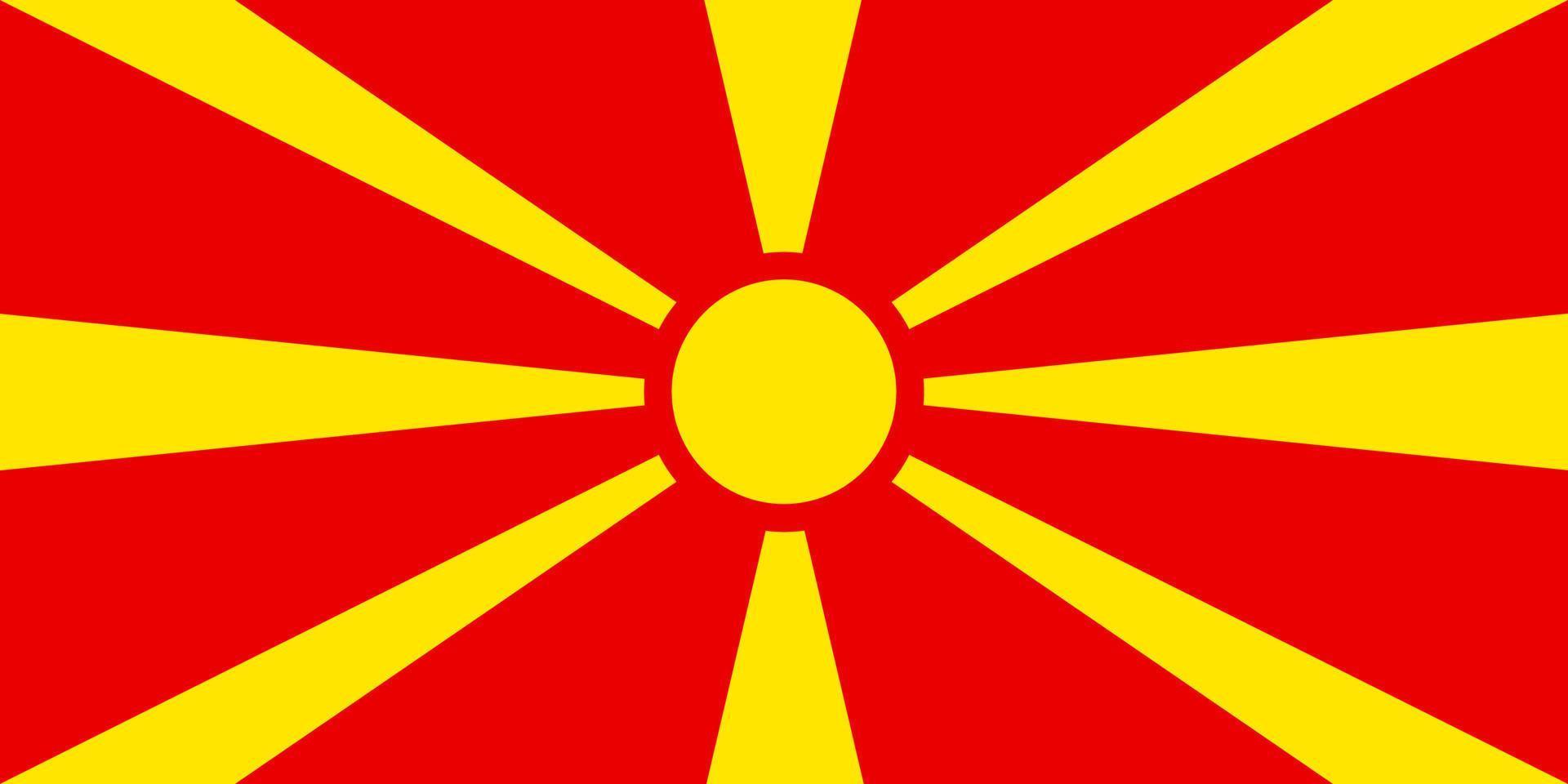 vlag van Macedonië. symbool van onafhankelijkheid dag, souvenir sport spel, knop taal, icoon. vector