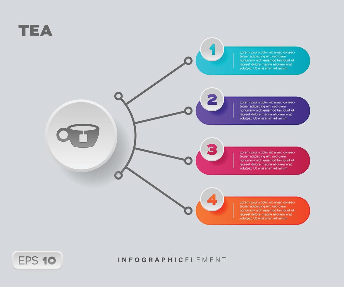 thee infographic element vector