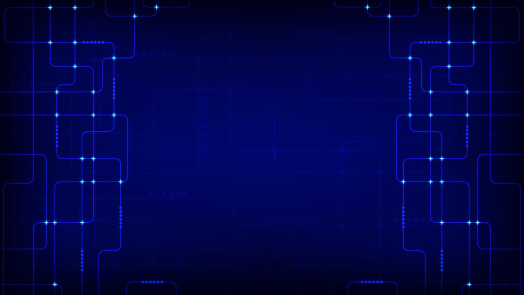 vector netwerk technologie cirkel lijn abstract communicatie concept. Hoi tech achtergrond.