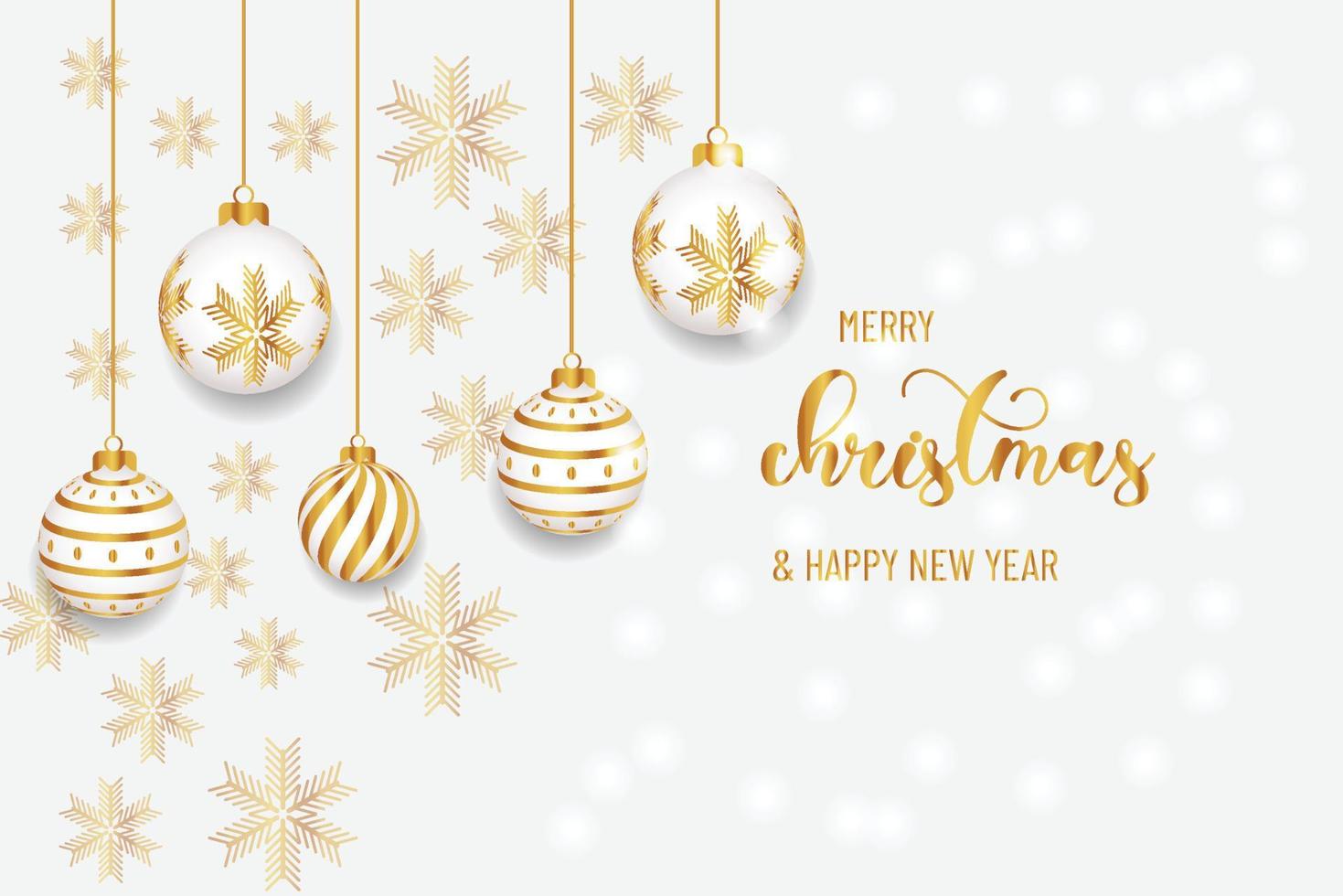 Kerstmis achtergrond ontwerp van pijnboom boom en sneeuwvlok met mooi Kerstmis ballen banier met tekst ruimte vector illustratie