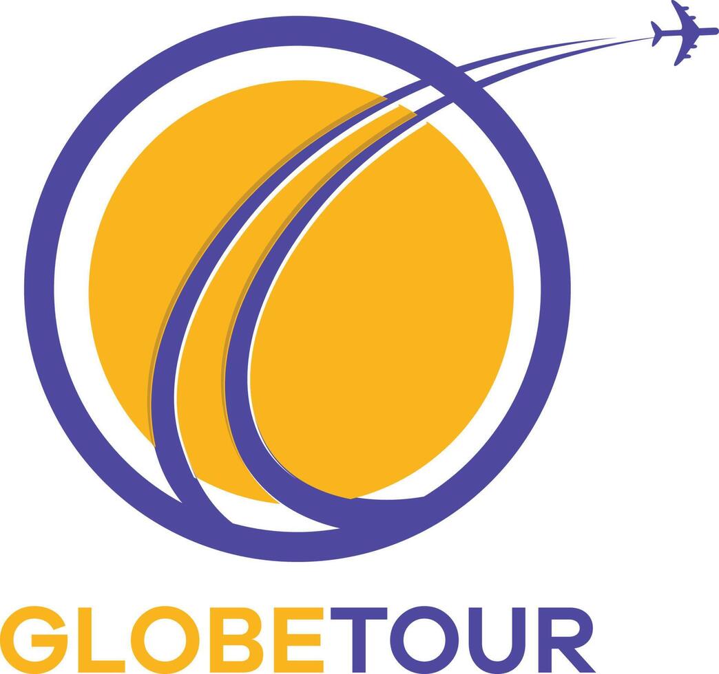 abstract vector logo voor reizen bureau. globaal reizen vector logo teken.