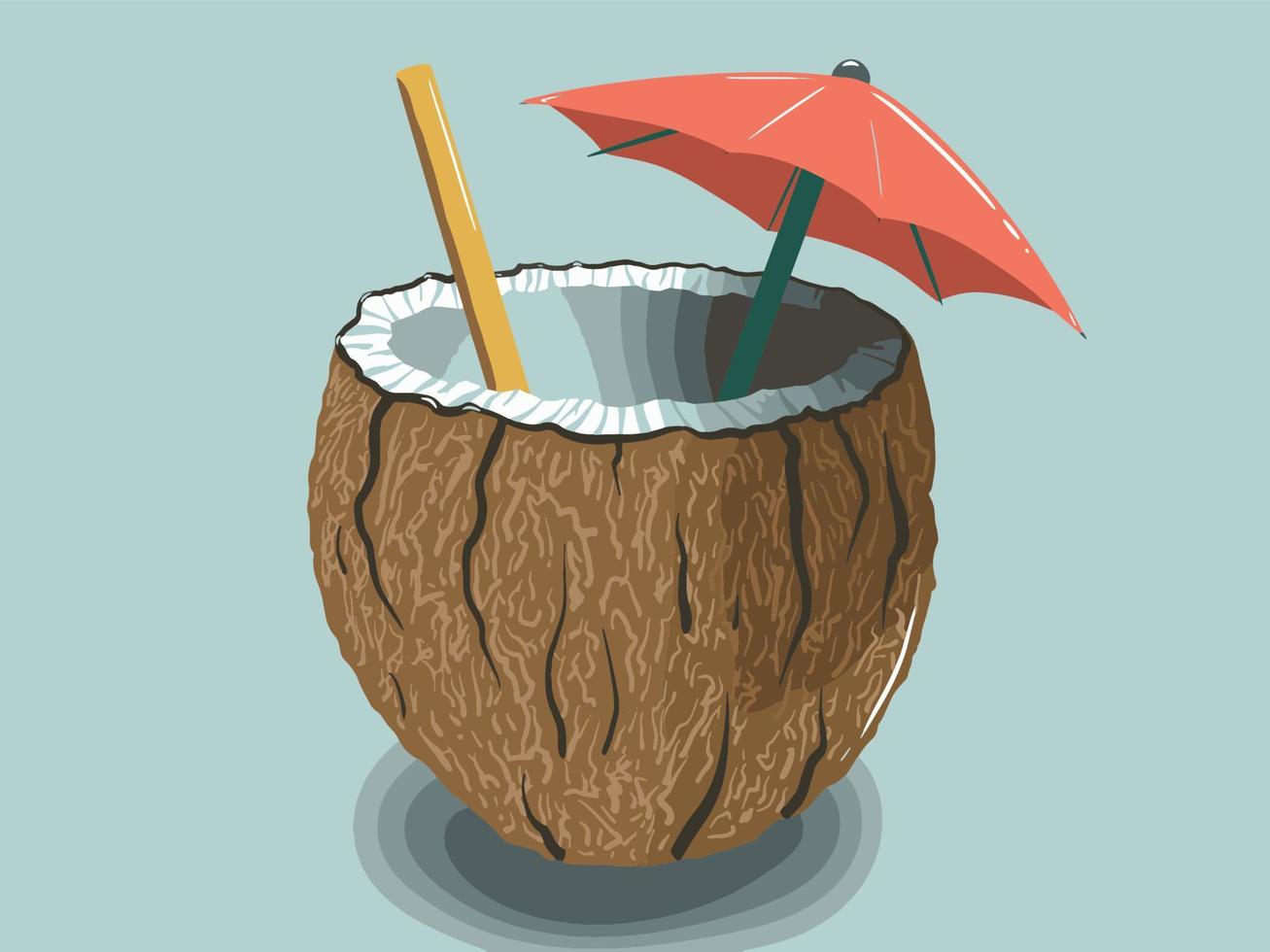 kokosnoot drinken vector