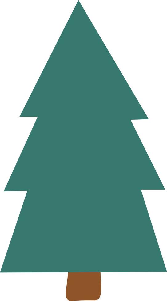 Kerstmis boom in de stijl van minimalisme in een wit transparant achtergrond vector