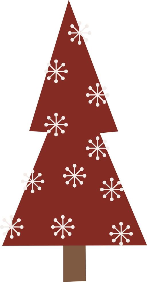 kerstboom vectorillustratie op witte achtergrond vector