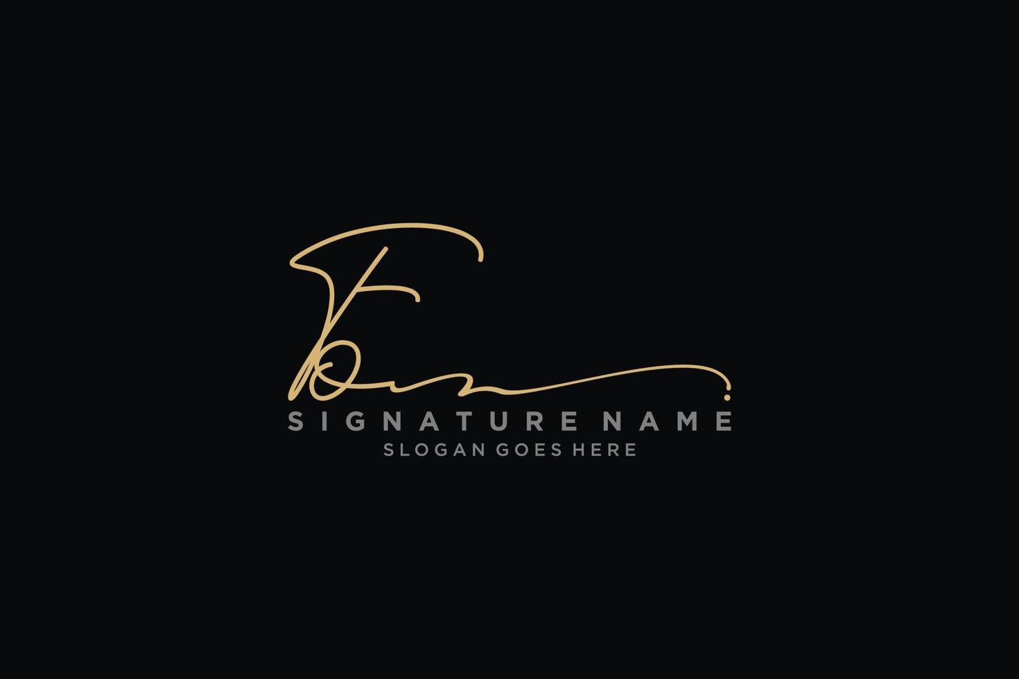 eerste voor brief handtekening logo sjabloon elegant ontwerp logo teken symbool sjabloon vector icoon