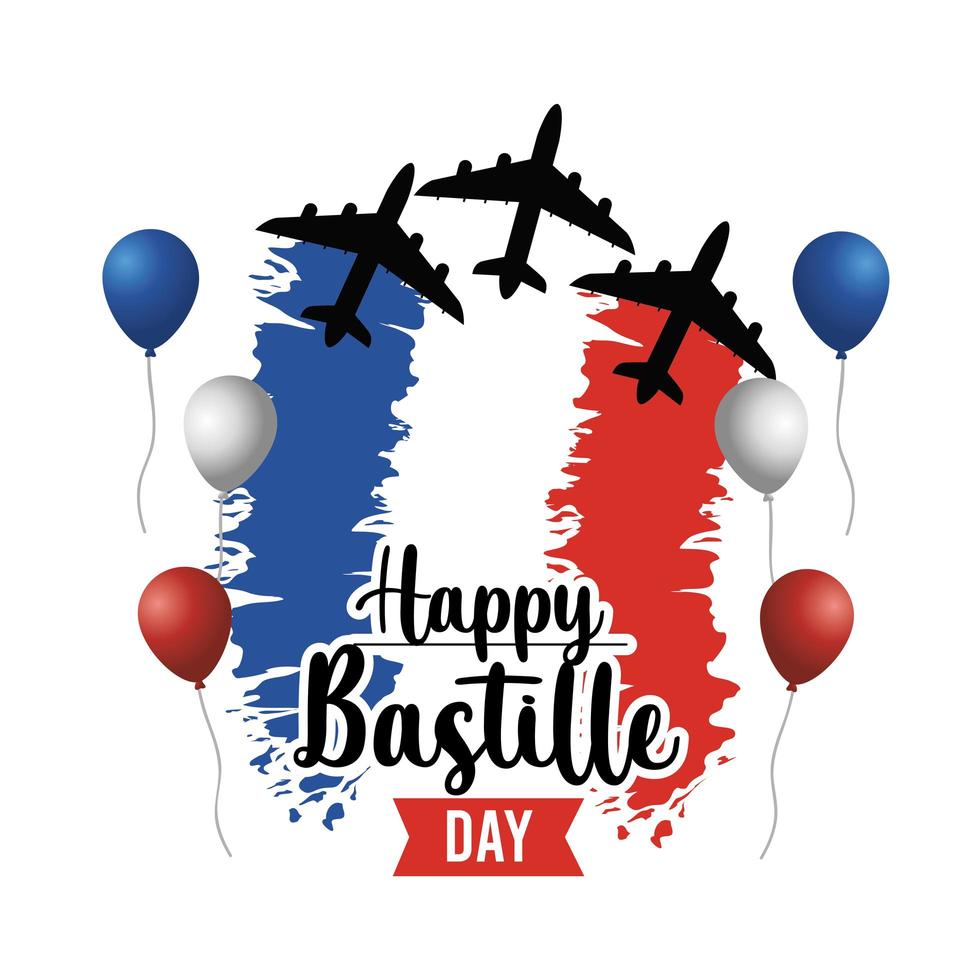 bastille-dag, wenskaart of banner vector