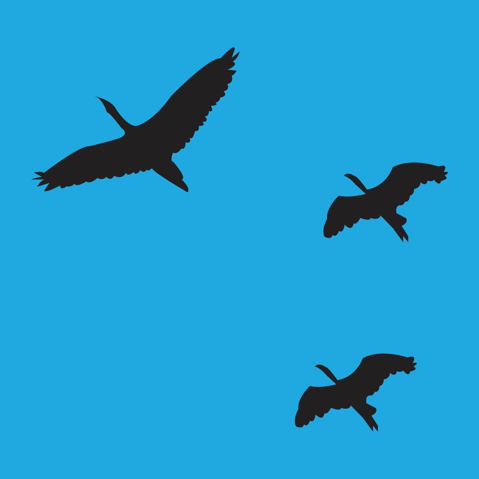 vliegend vogelstand silhouet ontwerp vector