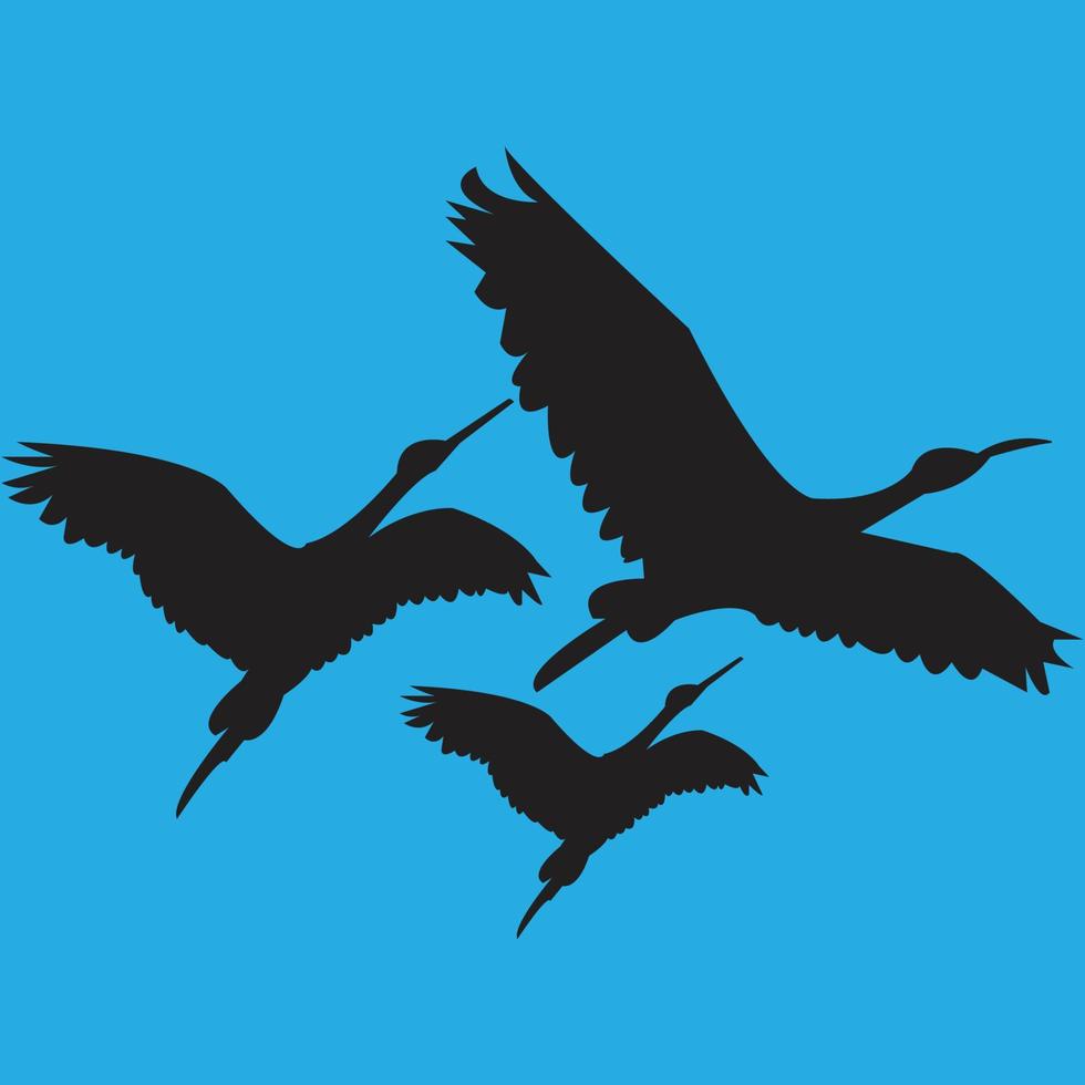 vliegend vogelstand silhouet ontwerp vector