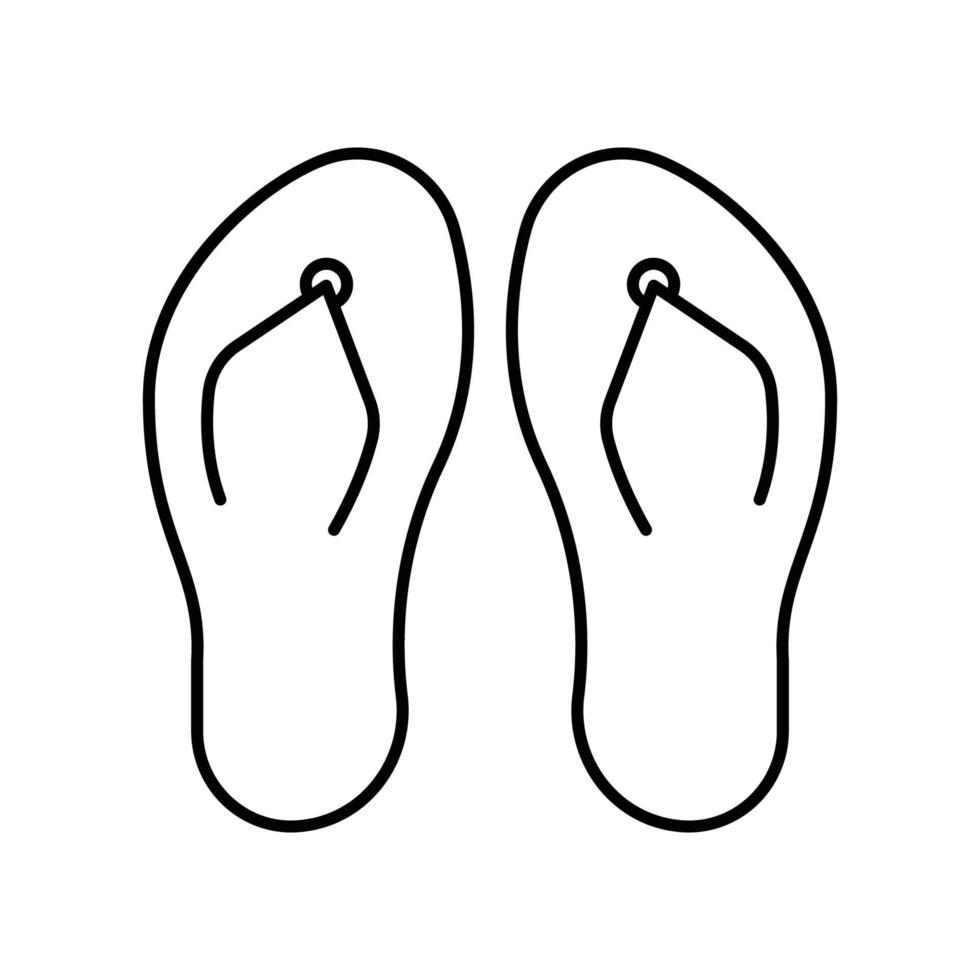 slippers lijn icoon illustratie. icoon verwant naar vakantie. gemakkelijk ontwerp bewerkbare vector