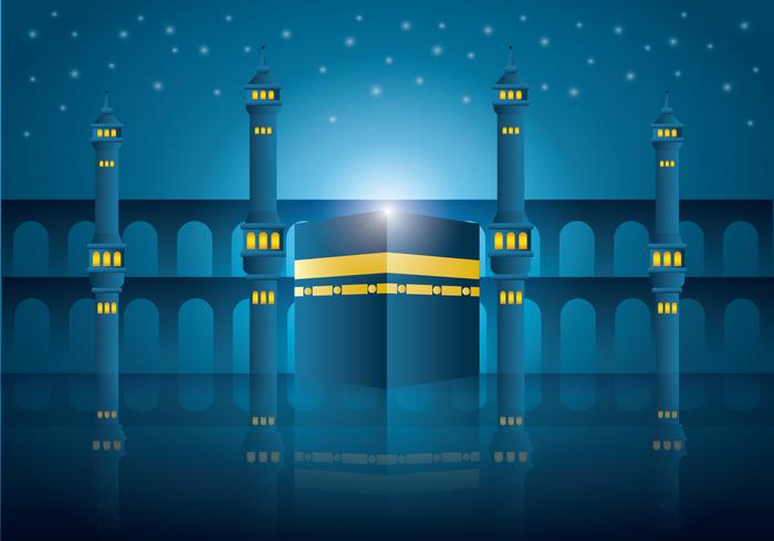 Blauwe Ka'bah Vector