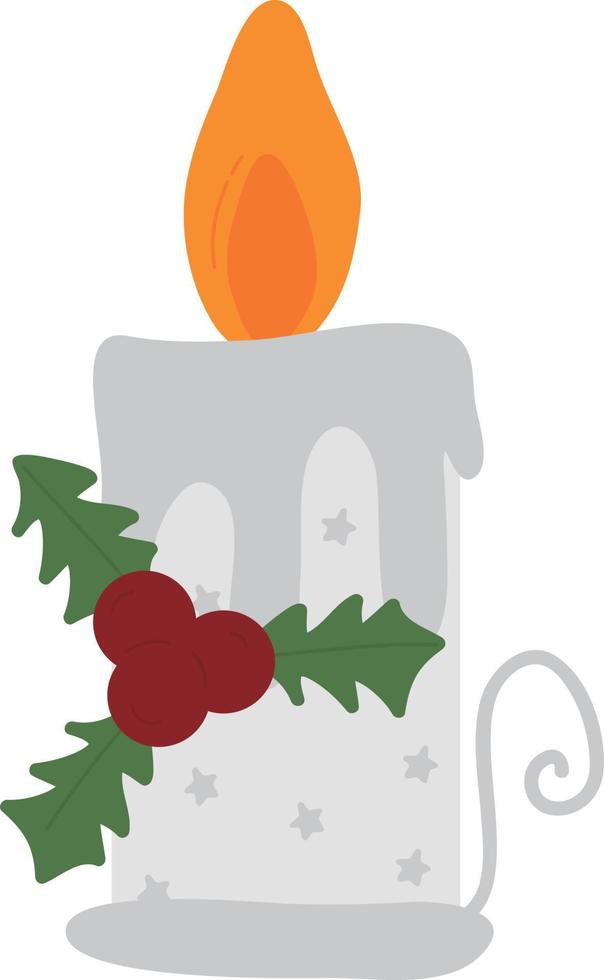 Kerstmis kaars.kerstmis afdrukken benodigdheden. vector