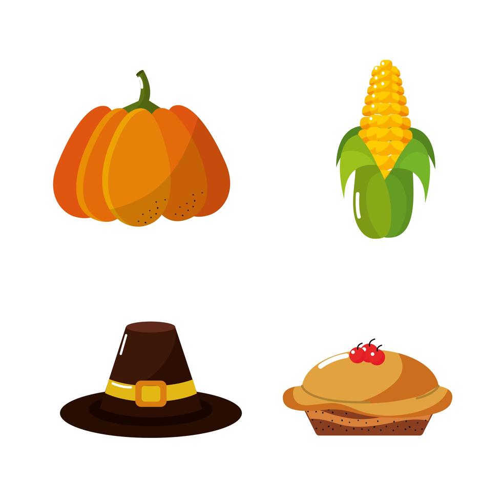 thanksgiving pictogramserie vector