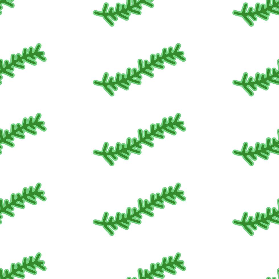 cute cartoon fir branch naadloze patroon vector