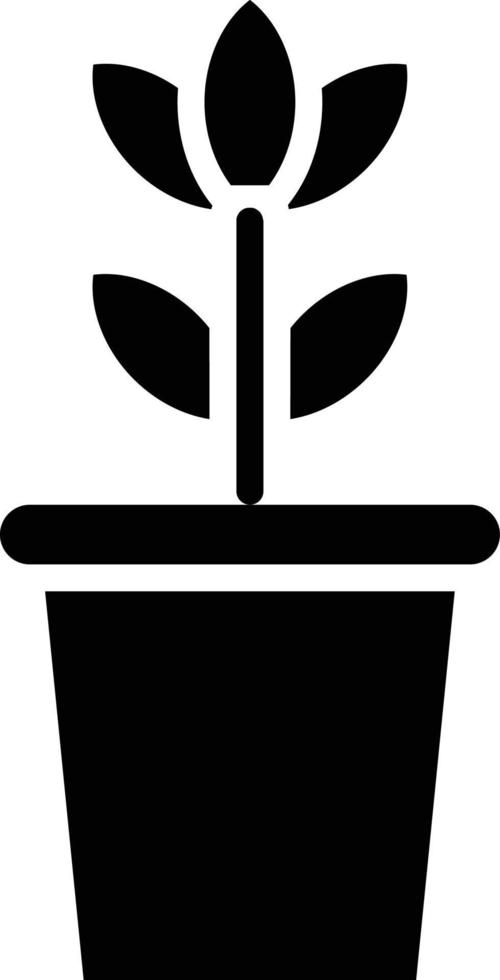 plant pot pictogramstijl vector