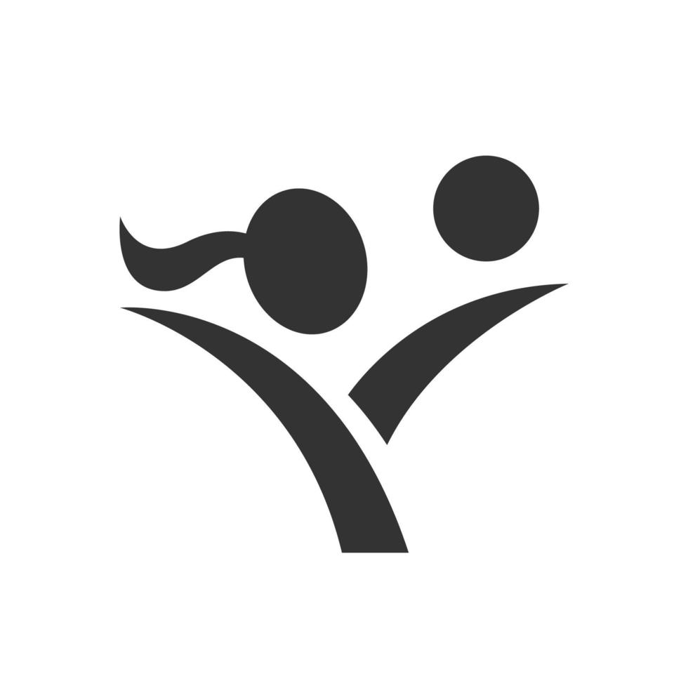 volleybal Dames logo icoon vector illustratie