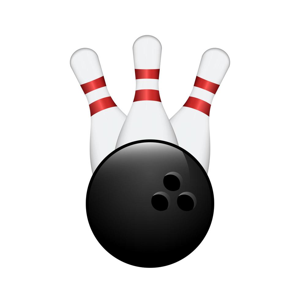 stijlvolle bowling geïsoleerd op een witte achtergrond vector