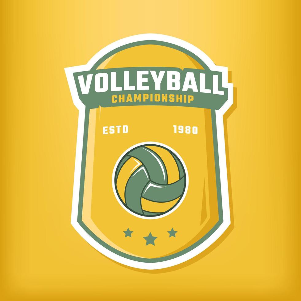 vector uitstekend volleybal insigne logo sjabloon