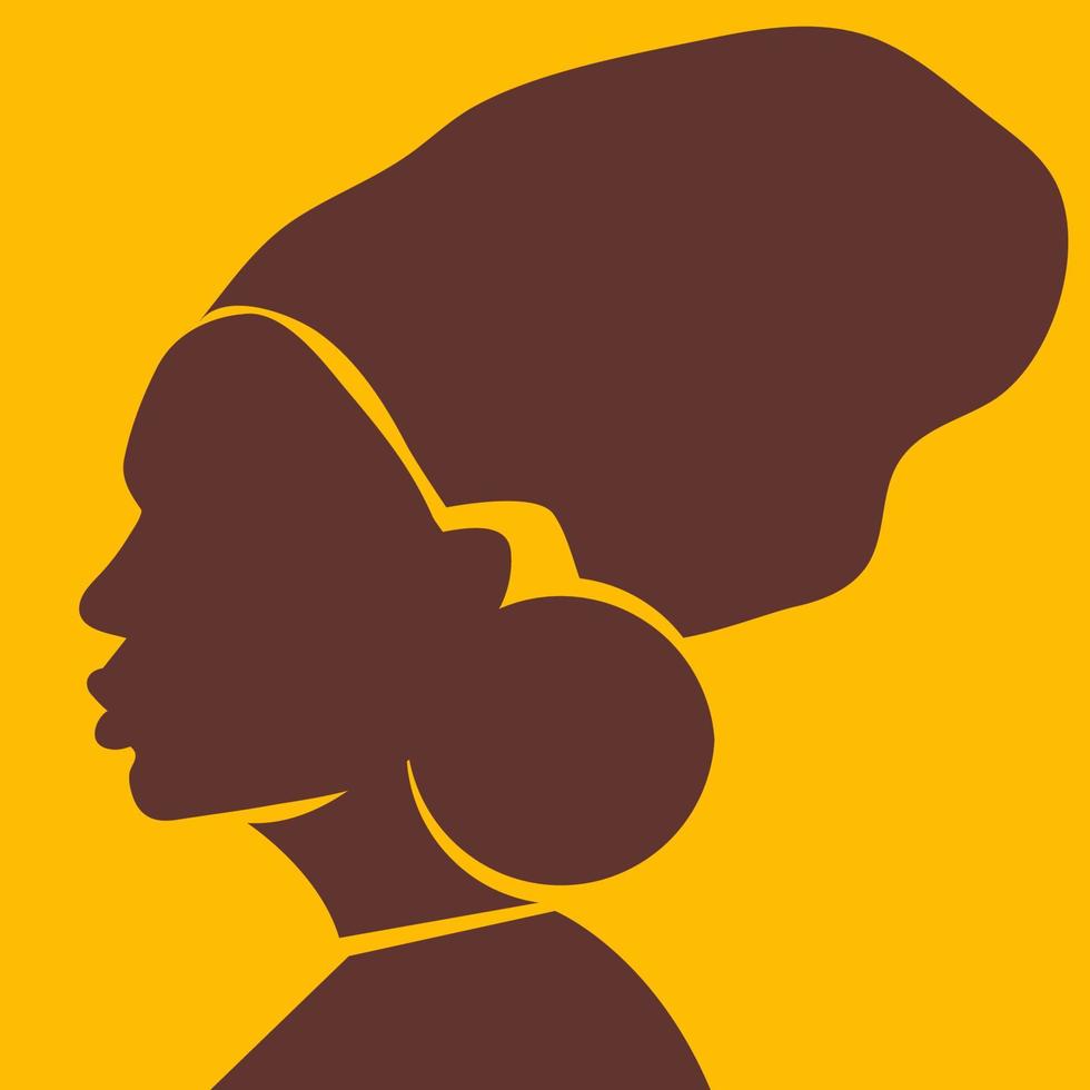zwart vrouw silhouet in abstract modern stijl vector