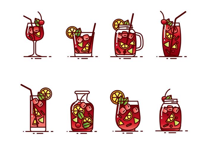 Sangria drink vector