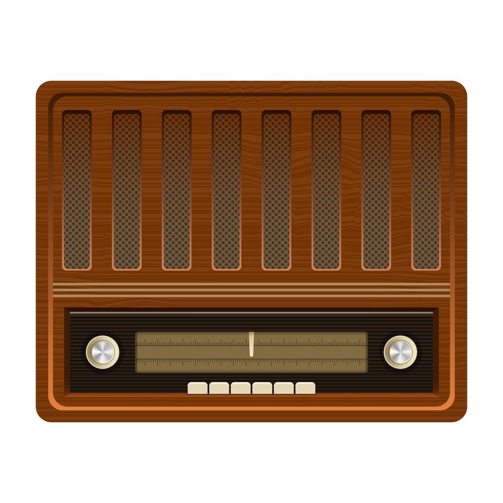 oude vintage radio vector