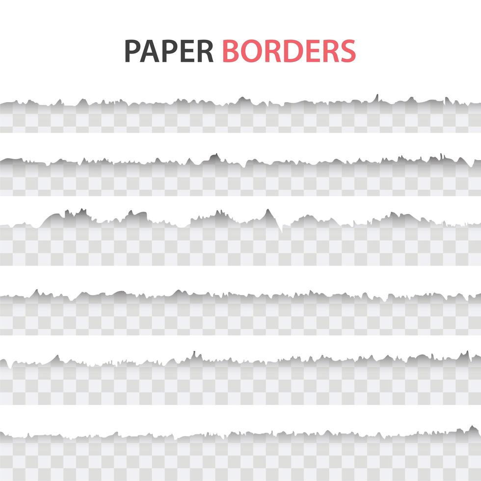 gescheurde papierranden vector