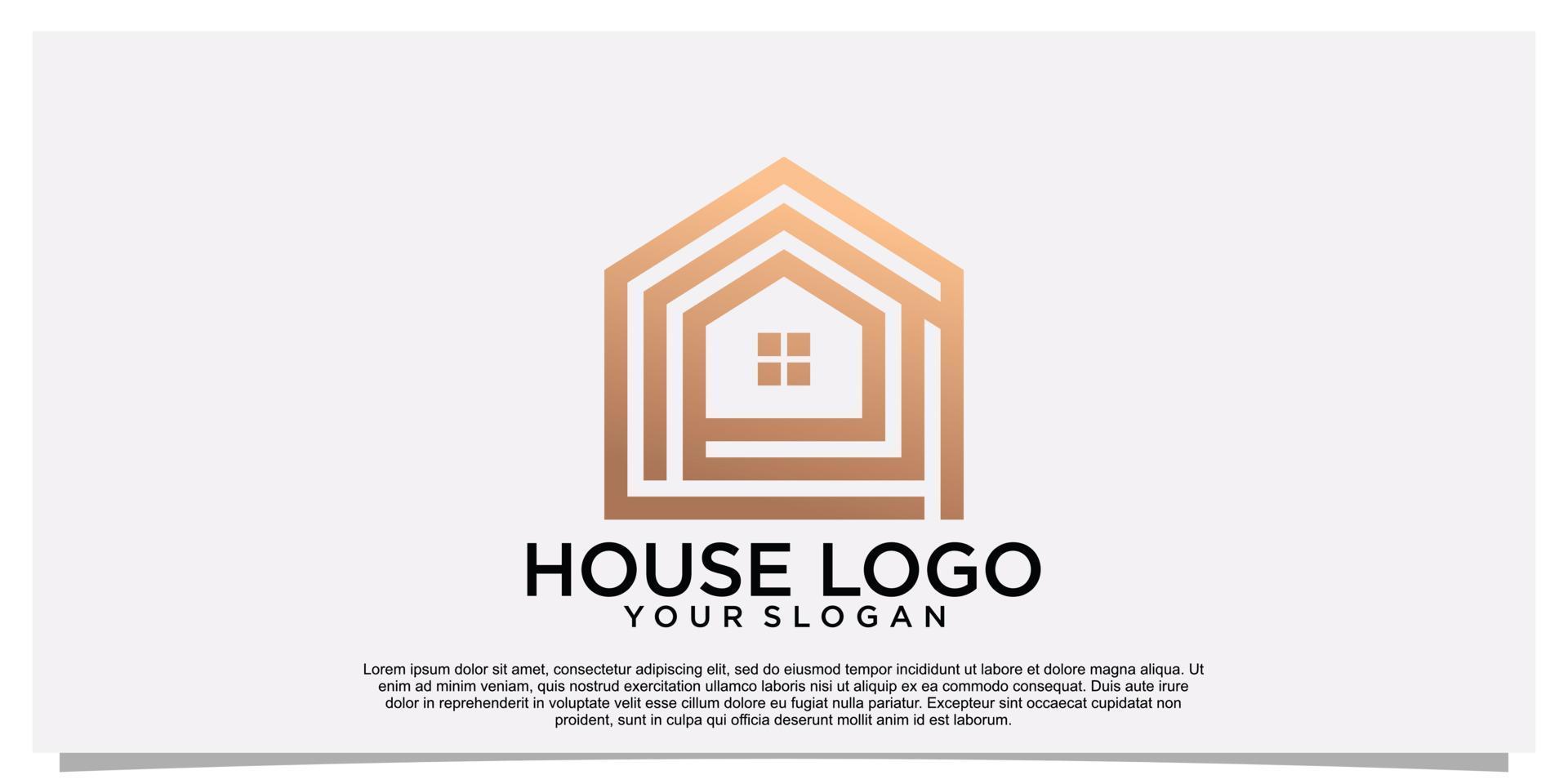 huis logo ontwerp gemakkelijk concept premie vector een deel 3