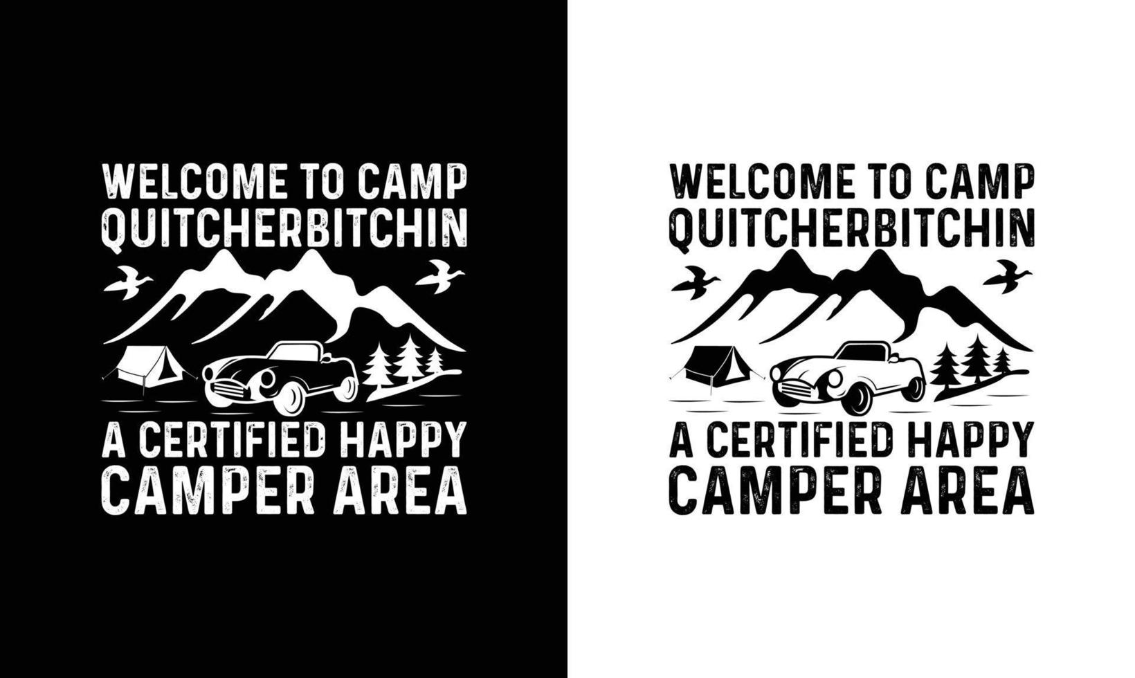 camping citaat t overhemd ontwerp, typografie vector