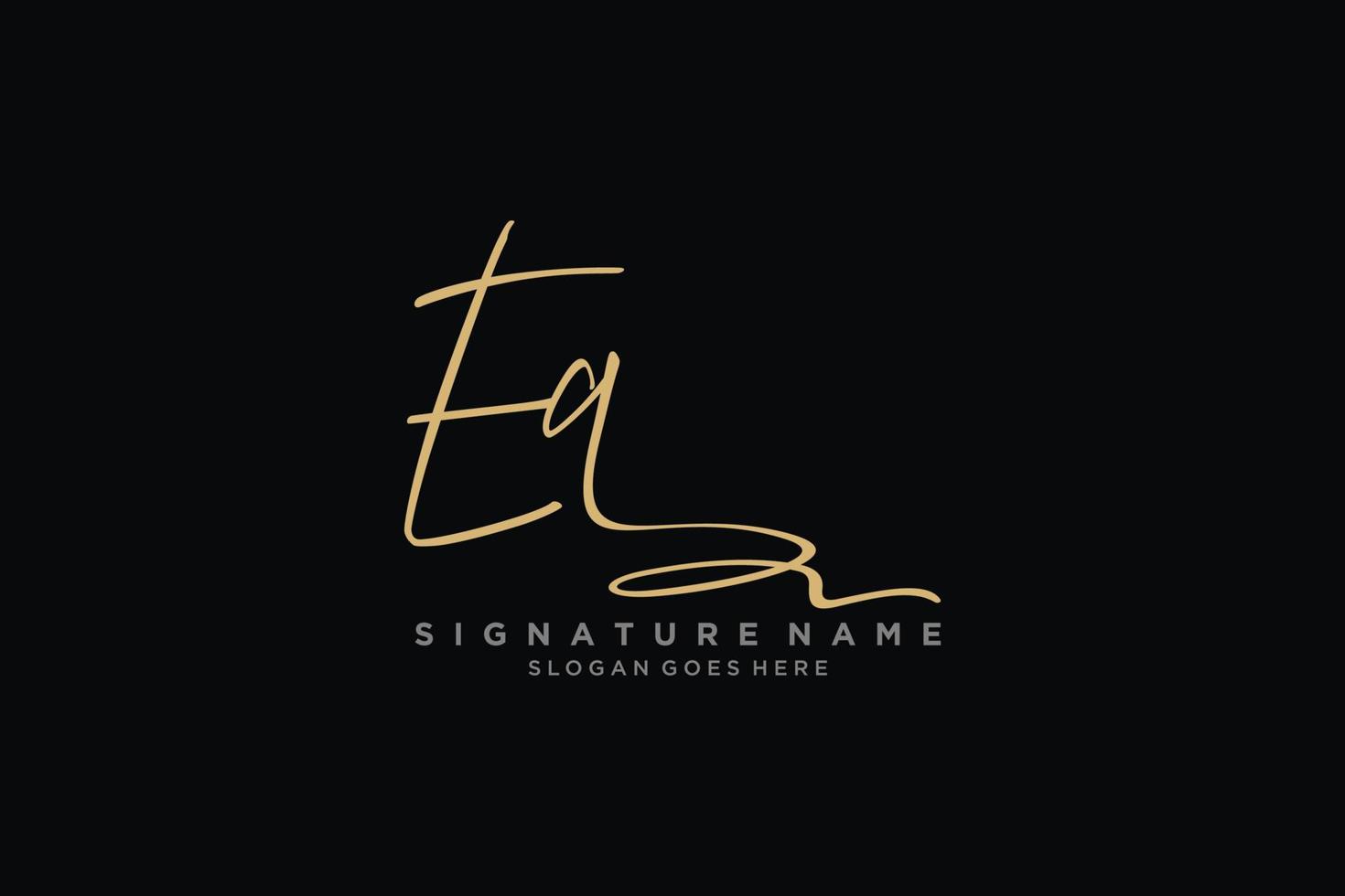 eerste eq brief handtekening logo sjabloon elegant ontwerp logo teken symbool sjabloon vector icoon