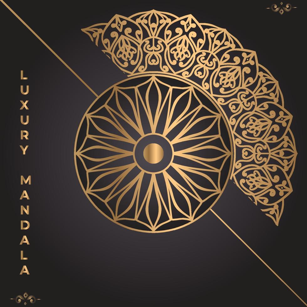 luxe sier- mandala achtergrond ontwerp sjabloon vector