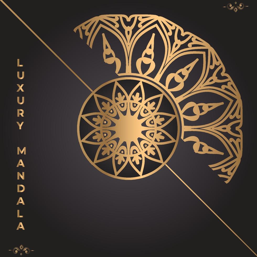 luxe sier- mandala achtergrond ontwerp sjabloon vector