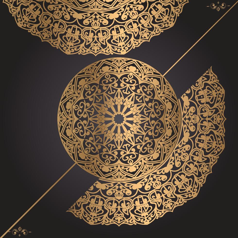 luxe sier- mandala achtergrond ontwerp sjabloon vector