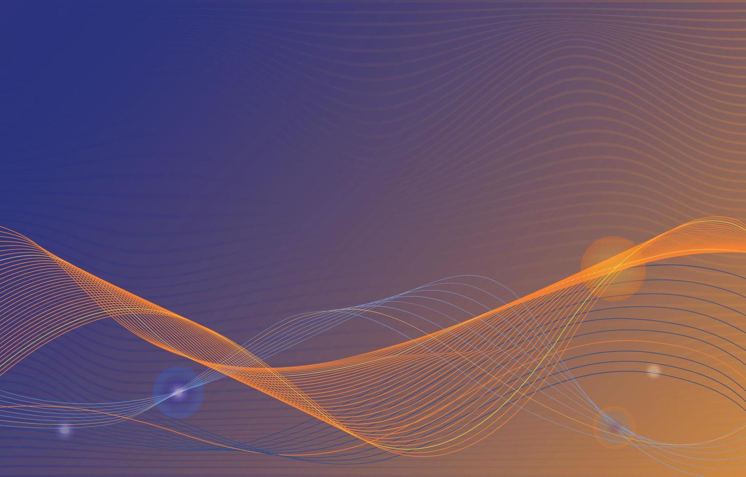 lijnen minimalistische achtergrond blauw en oranje vector