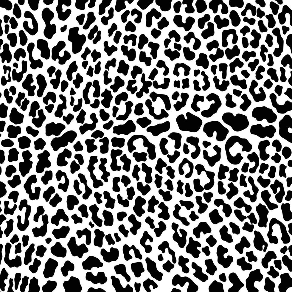 dier huid afdrukken patroon. Jachtluipaard, luipaard, jaguar, panter vacht. zwart en wit dier afdrukken patroon naadloos. vector