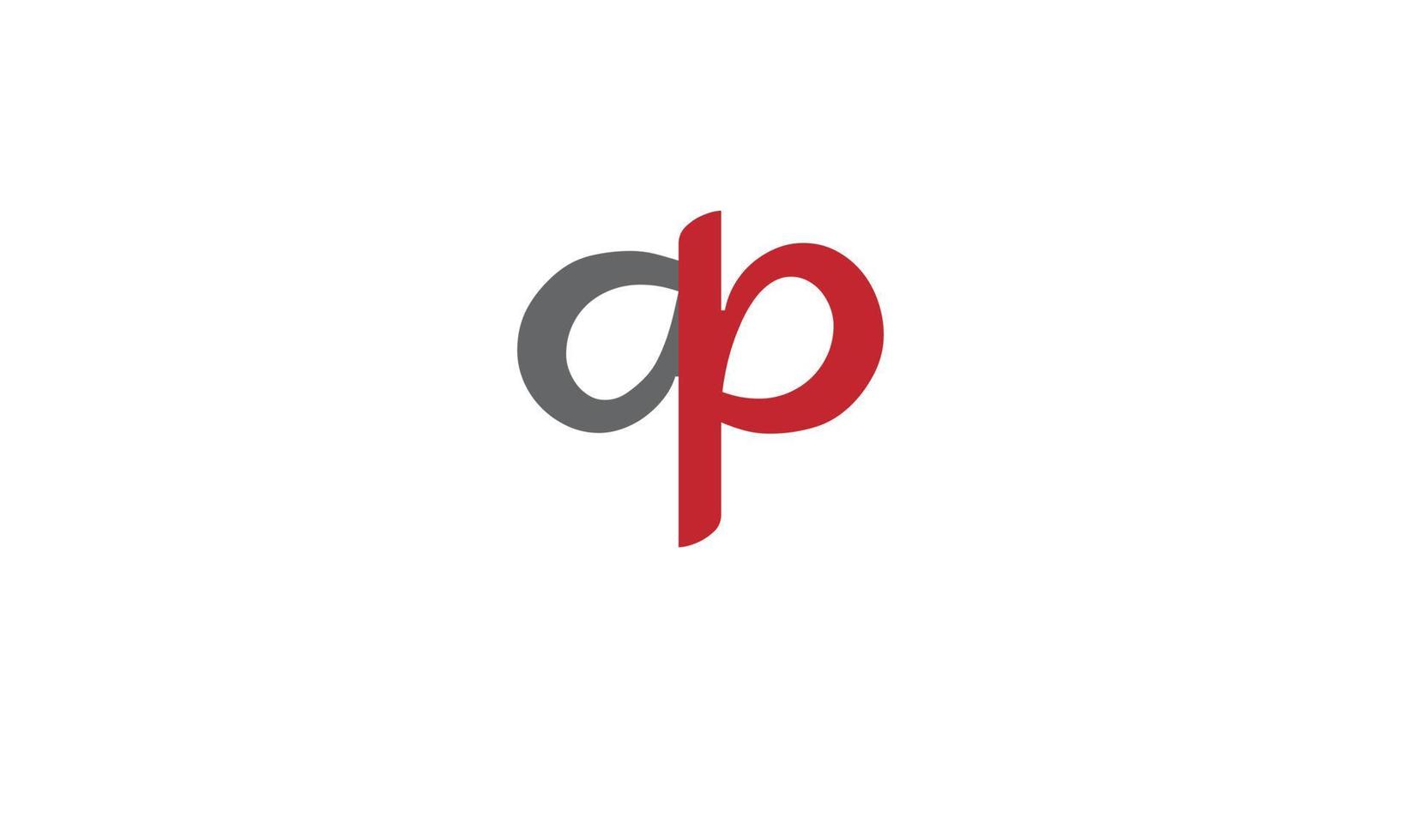 alfabet letters initialen monogram logo qp, pq, q en p vector