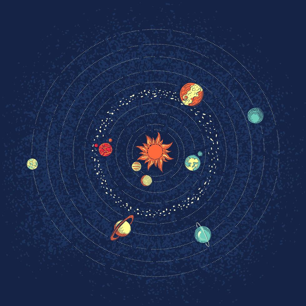 zonnestelsel ontwerp vector