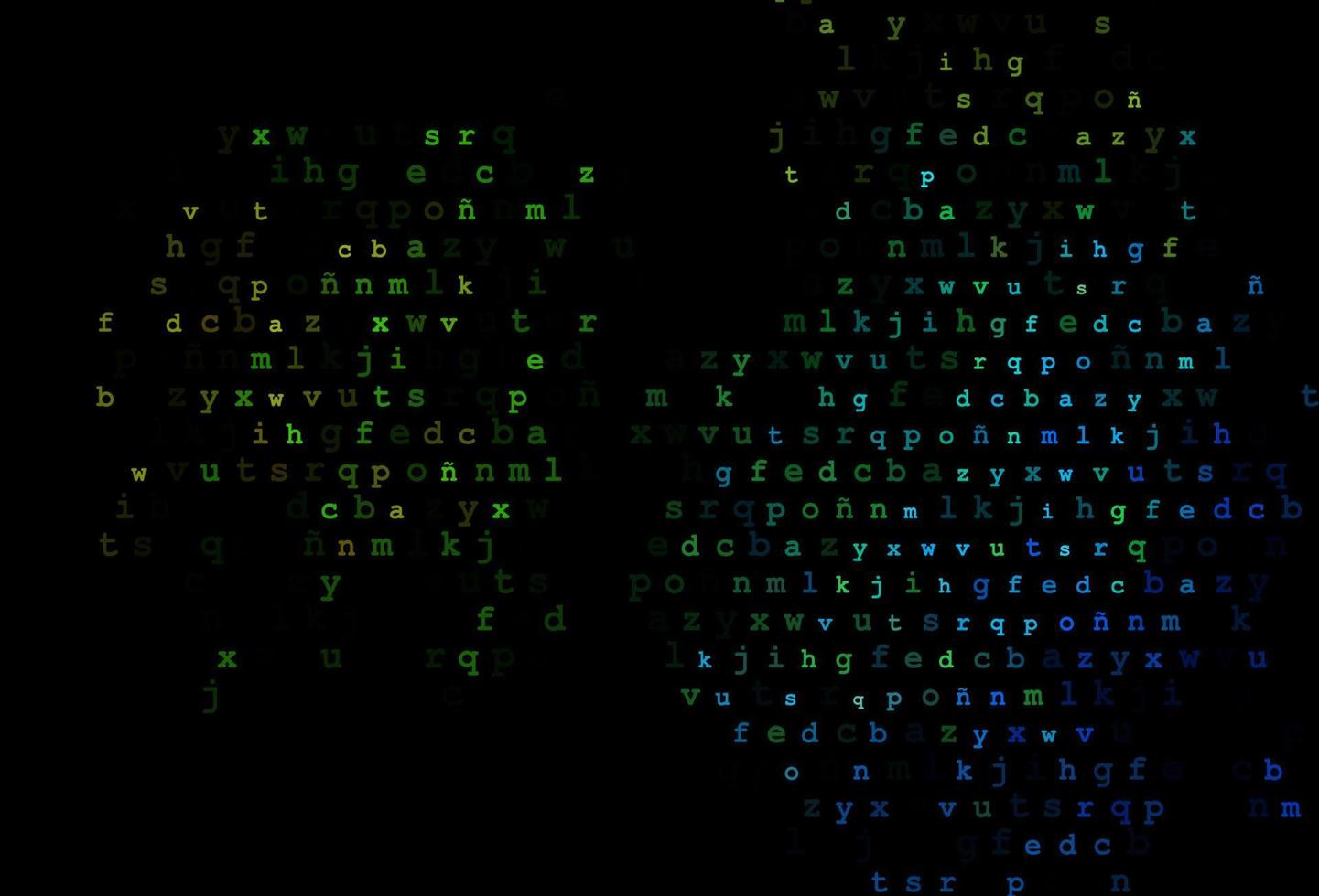 donkere veelkleurige, regenboog vectordekking met Engelse symbolen. vector