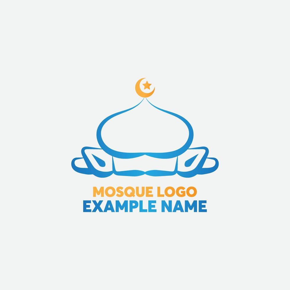 Islamitisch logo sjabloon, lint Islamitisch koepel paleis logo ontwerp sjabloon. elegant toren, koepel, moskee logo ideeën. inspiratie logo ontwerp. sjabloon vector illustratie.