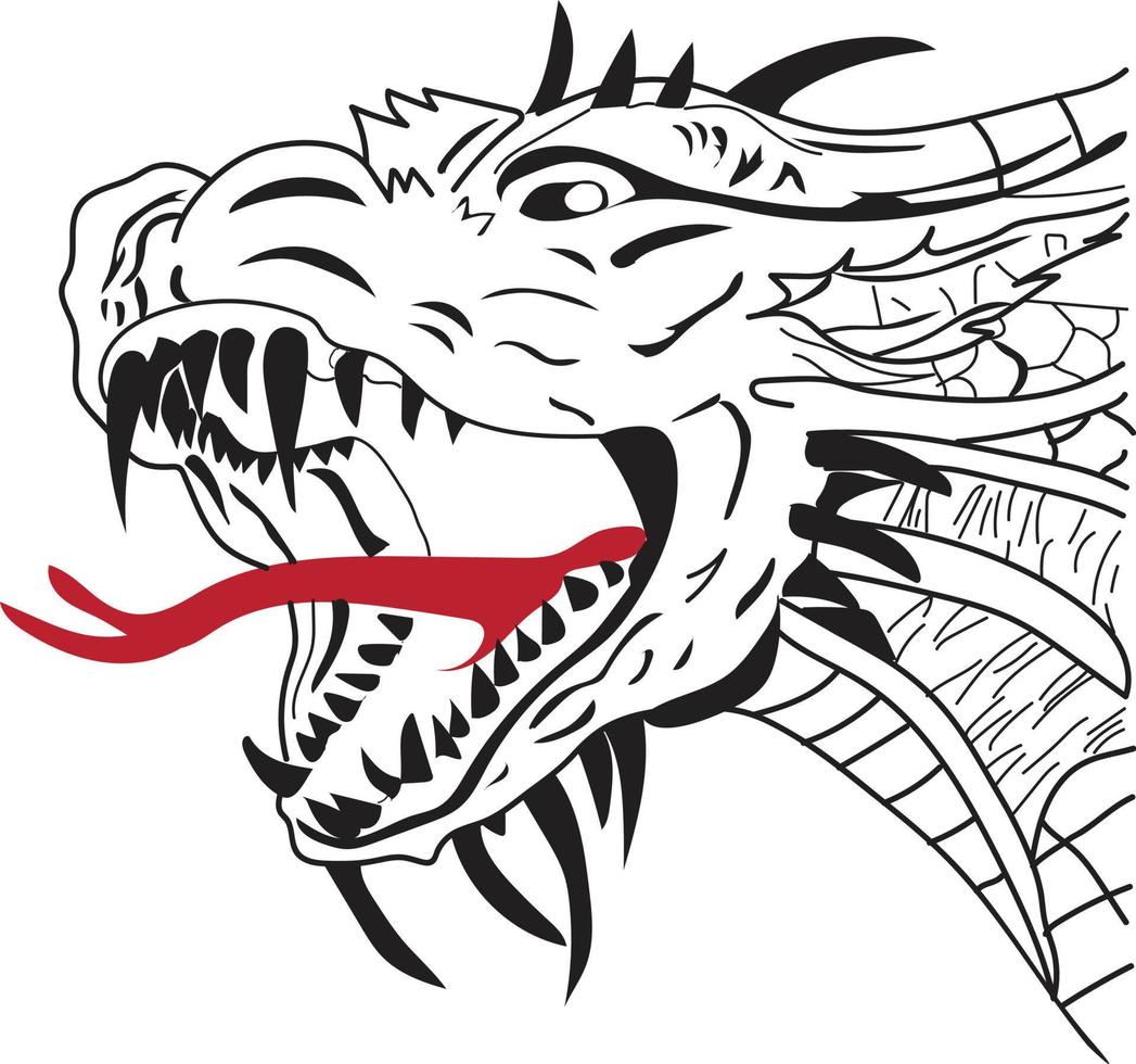 draak vectorillustratie vector