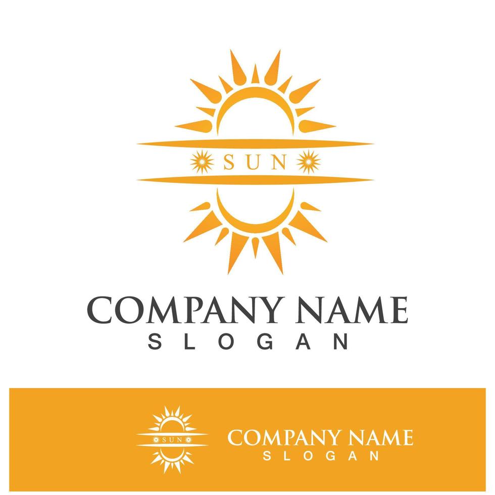 creatief zon concept logo illustratie vector