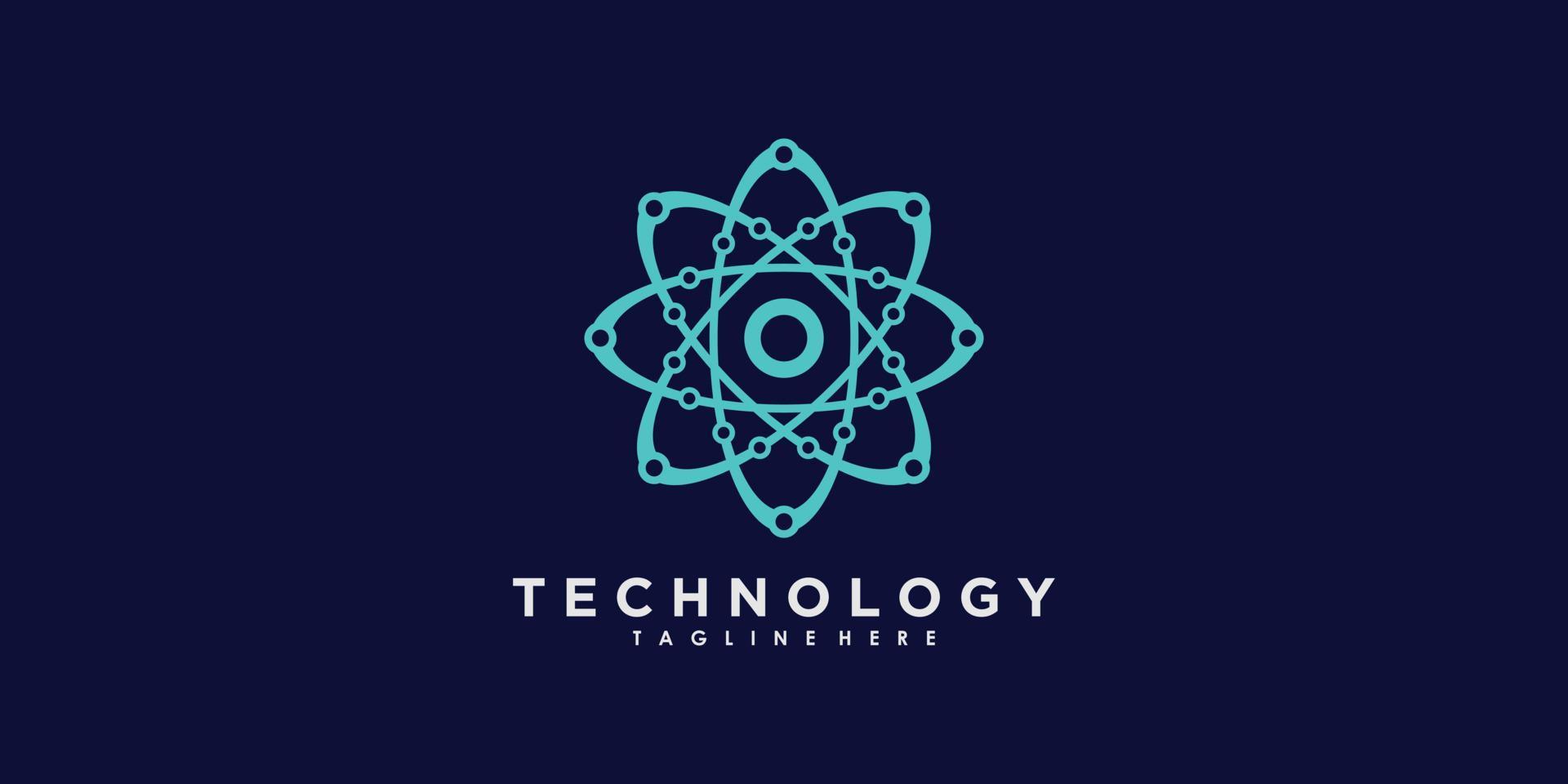 technologie logo ontwerp vector met helling abstract creatief concept