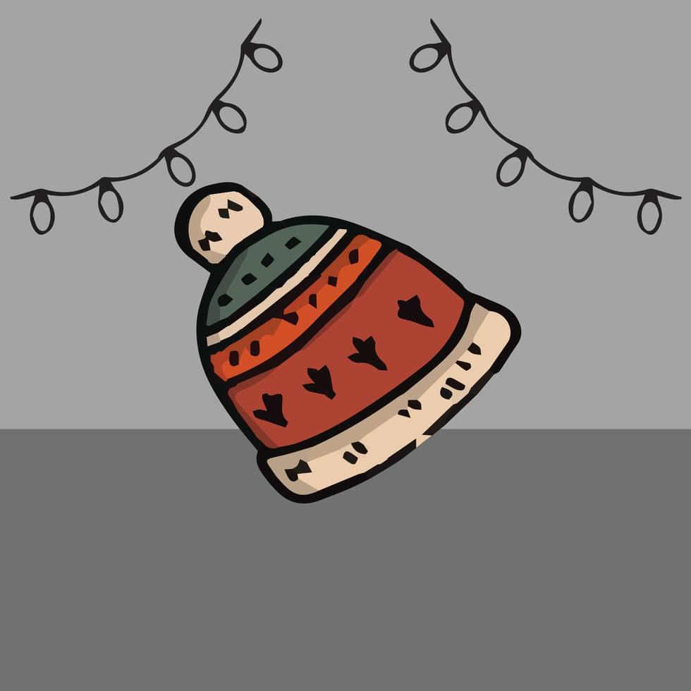 illustratie van een hygge seizoensspecifiek pet vector