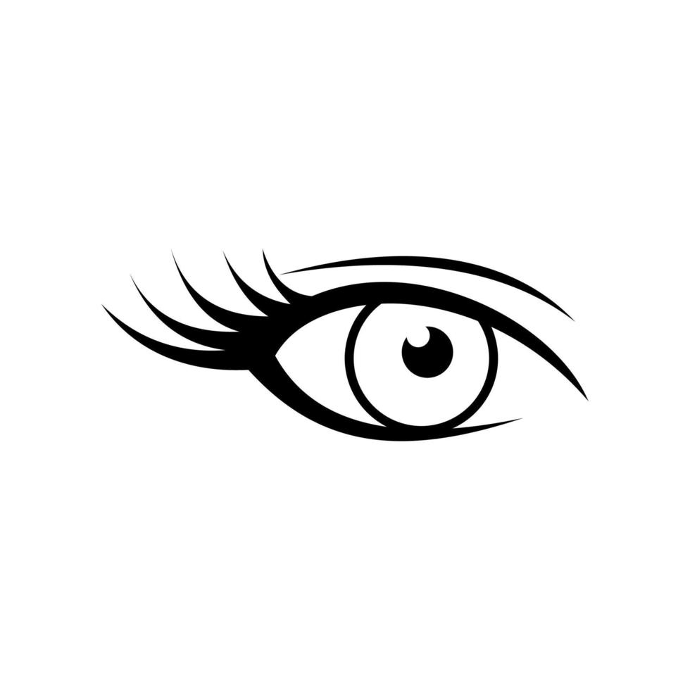 vrouw oog logo vector