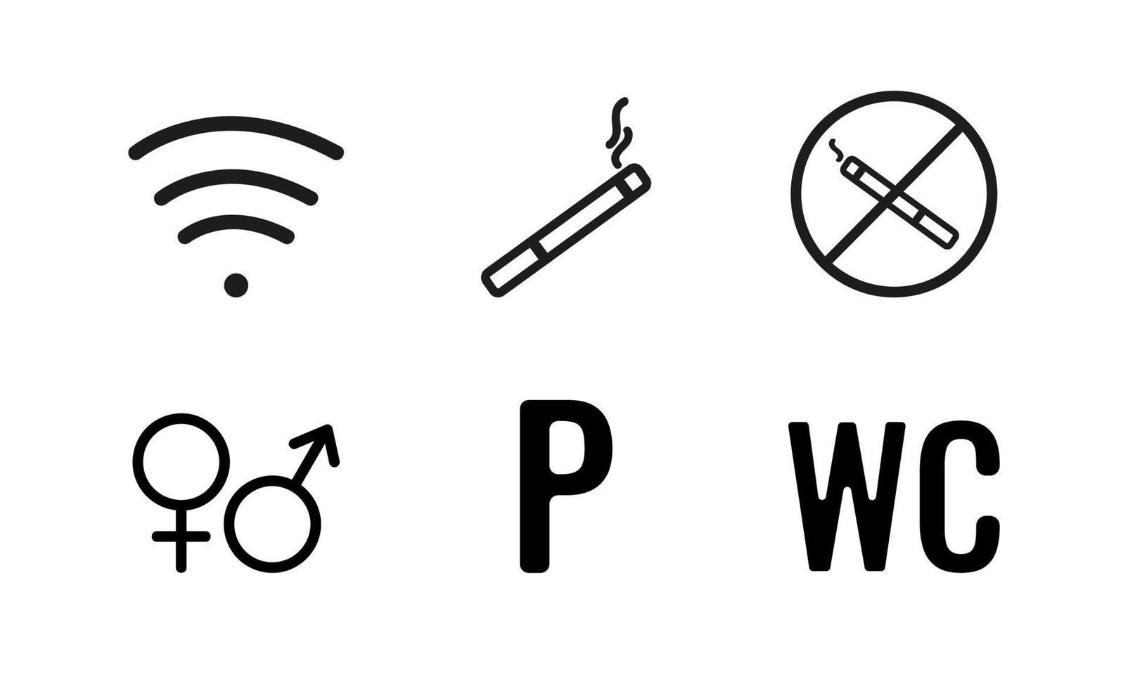 bewegwijzering bewegwijzering pictogrammen vector