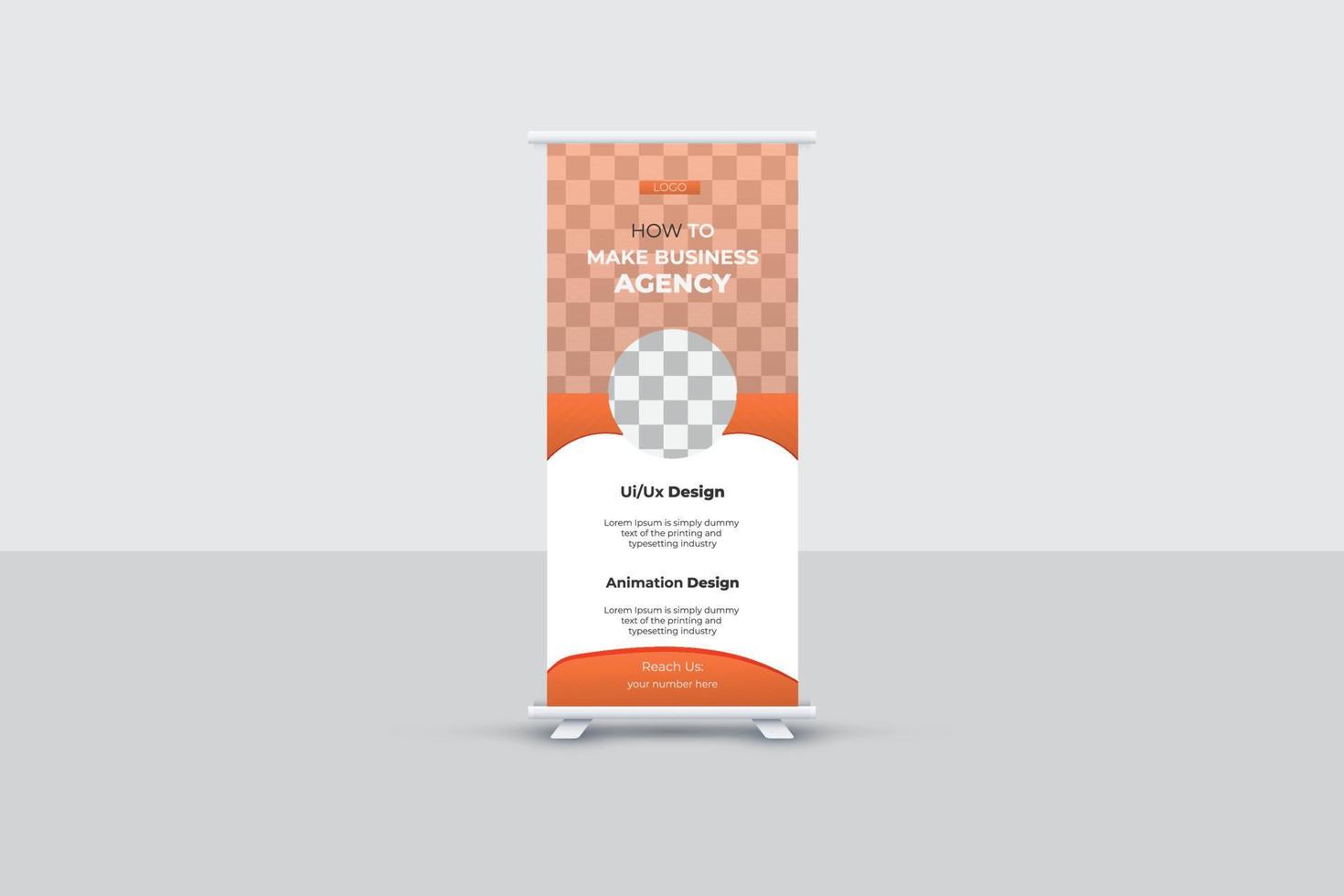 zakelijke roll-up banner vector