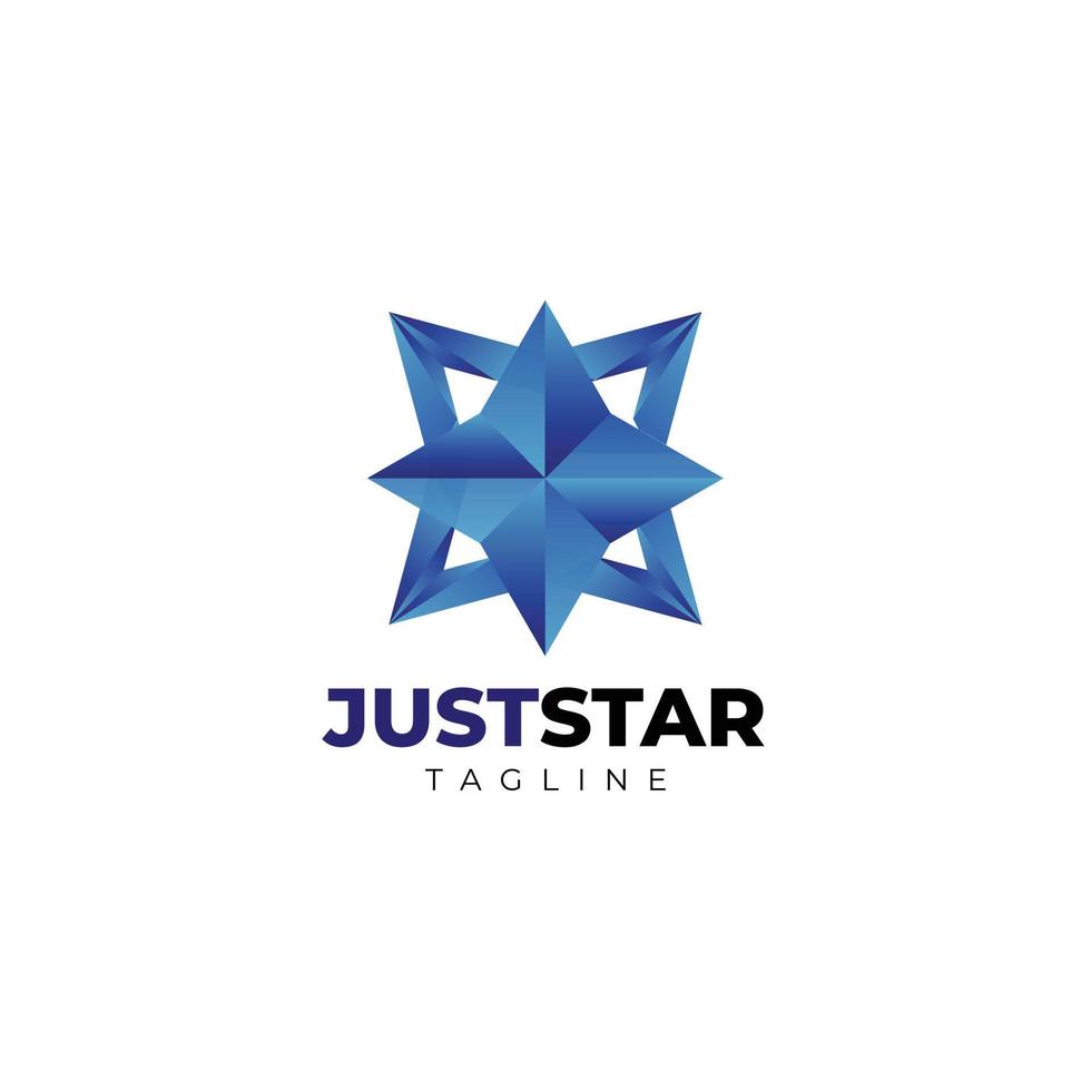 blauw ster logo teken symbool icoon vector